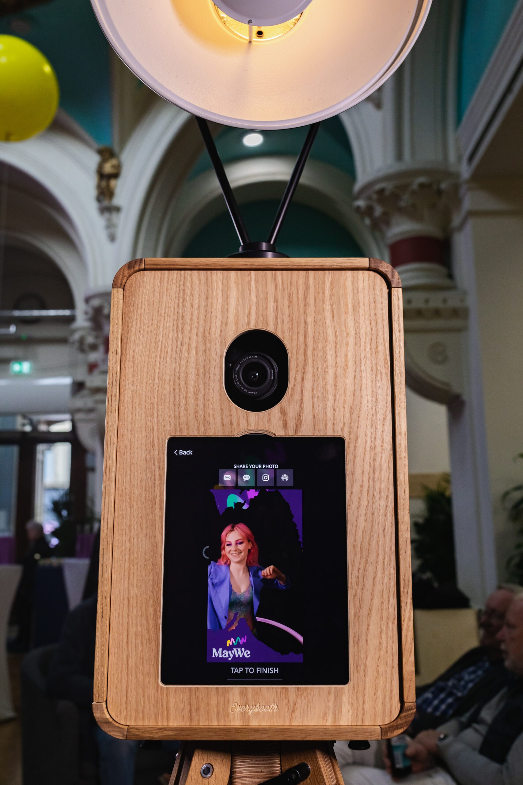 selfie station and GIF booth for wedding entertainment