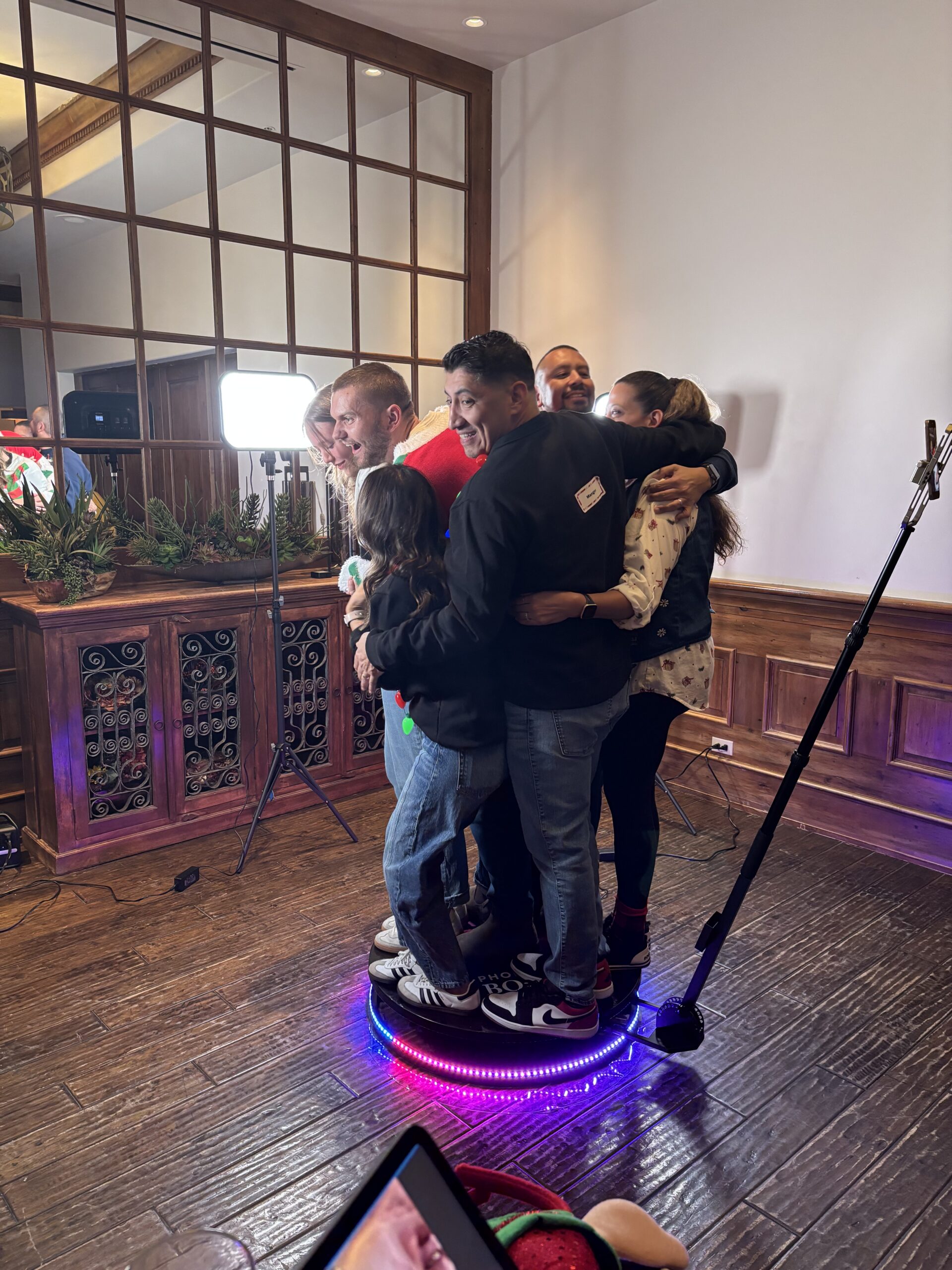 360 photo booth rental setup at wedding event in Phoenix